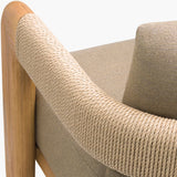 Modern European furniture - Cushioned Teak Outdoor Accent Chair - www.oroa.com