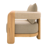 Modern European furniture - Cushioned Teak Outdoor Accent Chair - www.oroa.com