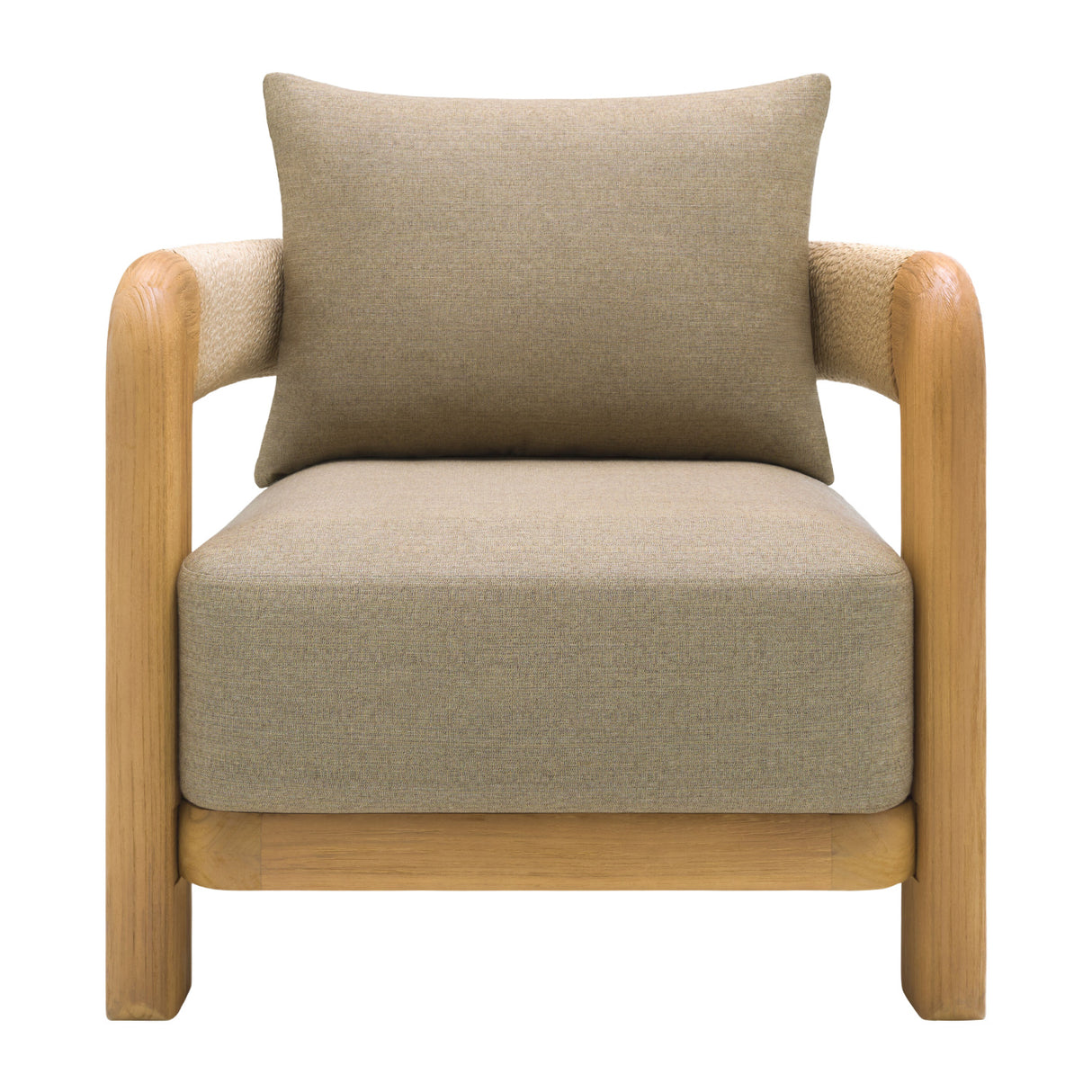   Cushioned Teak Outdoor Accent Chair | Oroa.com