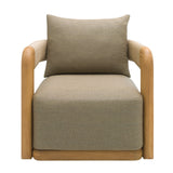 Modern European furniture - Cushioned Teak Outdoor Swivel Chair - www.oroa.com