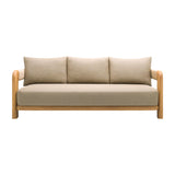 Modern European furniture - Cushioned Teak Outdoor Sofa - www.oroa.com