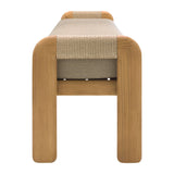 Modern European furniture - Cushioned Teak Outdoor Backless Bench - www.oroa.com