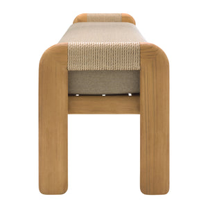   Modern European furniture - Cushioned Teak Outdoor Backless Bench - www.oroa.com | Oroa.com