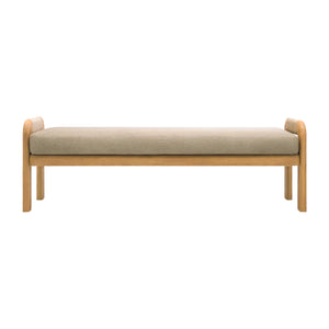   Modern European furniture - Cushioned Teak Outdoor Backless Bench - www.oroa.com | Oroa.com
