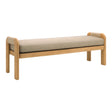Modern European furniture - Cushioned Teak Outdoor Backless Bench - www.oroa.com