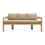 Modern European furniture - Cushioned Teak Outdoor Bench - www.oroa.com