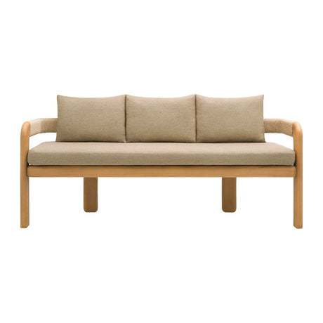 Modern European furniture - Cushioned Teak Outdoor Bench - www.oroa.com
