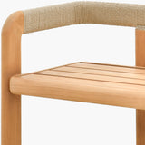 Modern European furniture - Cushioned Teak Outdoor Bench - www.oroa.com