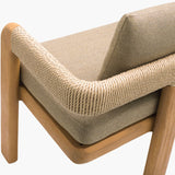 Modern European furniture - Cushioned Teak Outdoor Bench - www.oroa.com