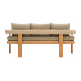 Modern European furniture - Cushioned Teak Outdoor Bench - www.oroa.com