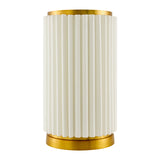 Modern European furniture - White Fluted Linen Table Lamp - www.oroa.com