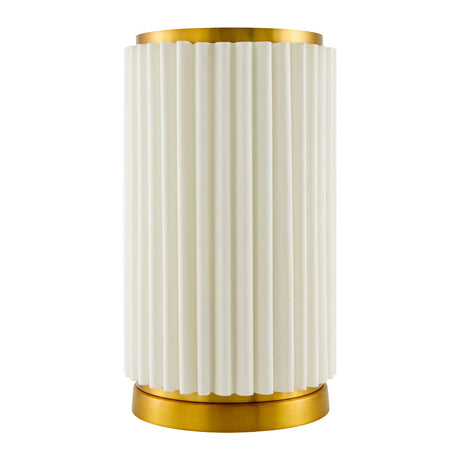Modern European furniture - White Fluted Linen Table Lamp - www.oroa.com