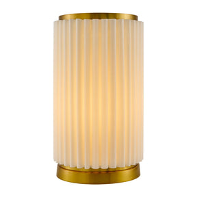 Modern European furniture - White Fluted Linen Table Lamp - www.oroa.com