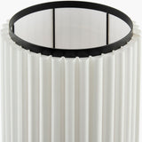 Modern European furniture - White Fluted Linen Table Lamp - www.oroa.com
