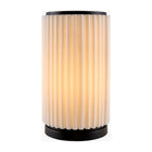 Modern European furniture - White Fluted Linen Table Lamp - www.oroa.com