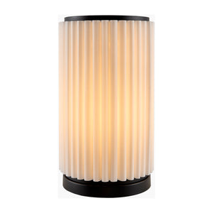   White Fluted Linen Table Lamp | Oroa.com