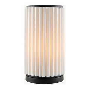   White Fluted Linen Table Lamp | Oroa.com