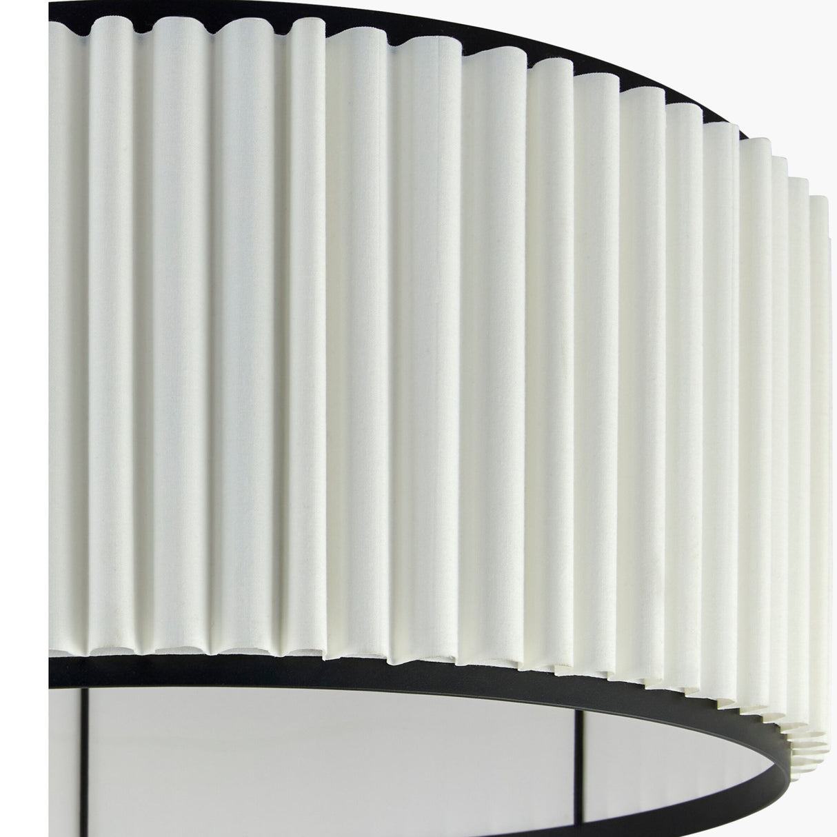   White Fluted Linen Floor Lamp | Oroa.com