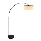 Modern European furniture - White Fluted Linen Floor Lamp - www.oroa.com