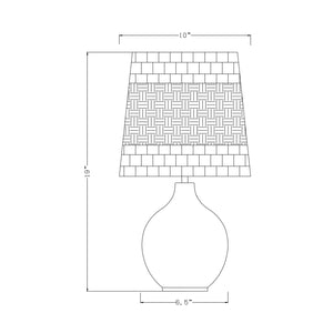   Modern European furniture - Braided Seagrass Ceramic Table Lamps (2) - www.oroa.com | Oroa.com