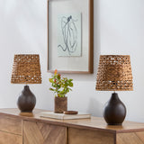 Modern European furniture - Braided Seagrass Ceramic Table Lamps (2) - www.oroa.com