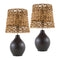 Modern European furniture - Braided Seagrass Ceramic Table Lamps (2) - www.oroa.com