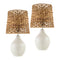 Modern European furniture - Braided Seagrass Ceramic Table Lamps (2) - www.oroa.com