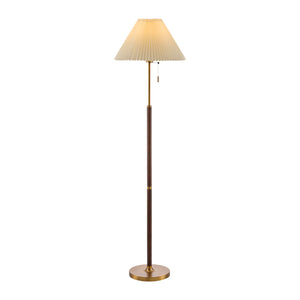   Pleated White Linen Floor Lamp | Oroa.com