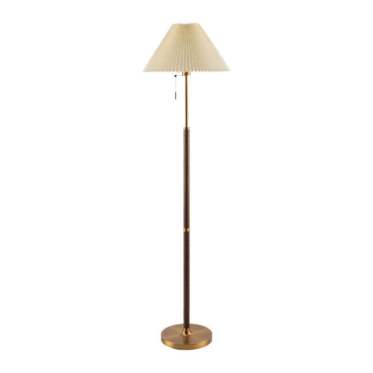   Pleated White Linen Floor Lamp | Oroa.com