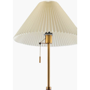   Pleated White Linen Floor Lamp | Oroa.com