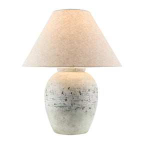 Modern European furniture - Painted White Cement Table Lamp - www.oroa.com