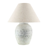 Modern European furniture - Painted White Cement Table Lamp - www.oroa.com
