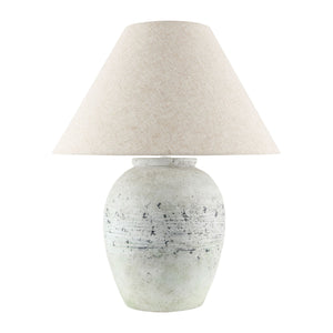   Painted White Cement Table Lamp | Oroa.com