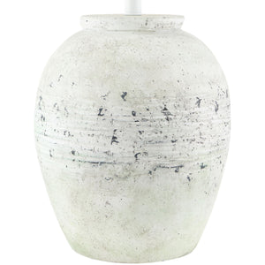   Painted White Cement Table Lamp | Oroa.com