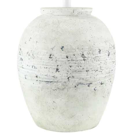 Modern European furniture - Painted White Cement Table Lamp - www.oroa.com