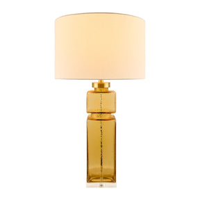 Modern European furniture - Yellow Glass Accent Table Lamp - www.oroa.com