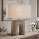 Modern European furniture - Painted Gray Accent Table Lamp - www.oroa.com