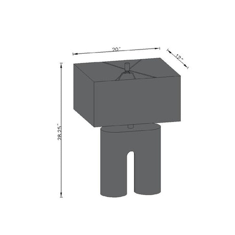 Modern European furniture - Painted Gray Accent Table Lamp - www.oroa.com