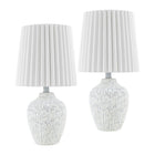 Modern European furniture - Pleated Linen Shade Table Lamps (2) - www.oroa.com