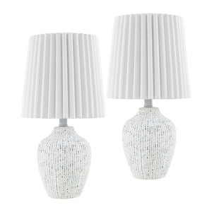   Modern European furniture - Pleated Linen Shade Table Lamps (2) - www.oroa.com | Oroa.com