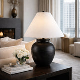 Modern European furniture - Linen Empire Shade Table Lamp - www.oroa.com