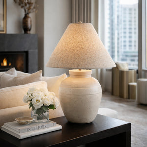   Modern European furniture - Linen Empire Shade Table Lamp - www.oroa.com | Oroa.com