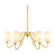 Modern European furniture - 6-Light White Linen Chandelier - www.oroa.com
