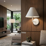 Modern European furniture - Lacquered White Iron Wall Lamp - www.oroa.com
