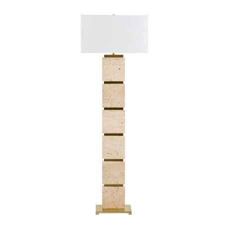 Modern European furniture - Burnished Yellow Travertine Floor Lamp - www.oroa.com