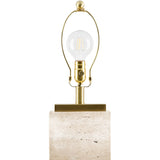 Modern European furniture - Burnished Yellow Travertine Floor Lamp - www.oroa.com