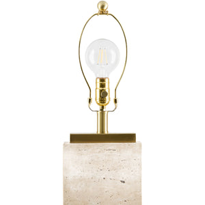   Burnished Yellow Travertine Floor Lamp | Oroa.com