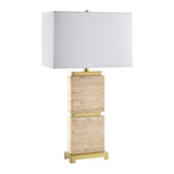 Modern European furniture - Travertine Accent Table Lamp - www.oroa.com