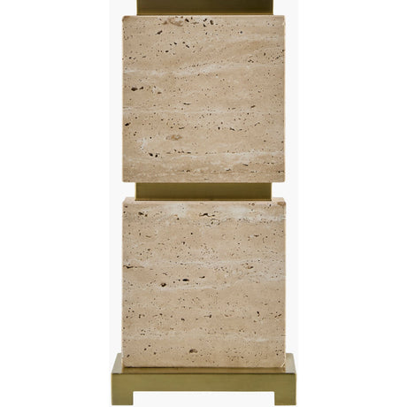 Modern European furniture - Travertine Accent Table Lamp - www.oroa.com