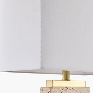   Travertine Accent Table Lamp | Oroa.com